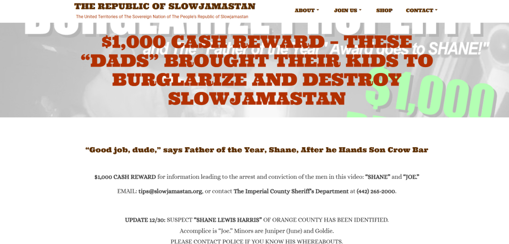 California Slowjamastan website