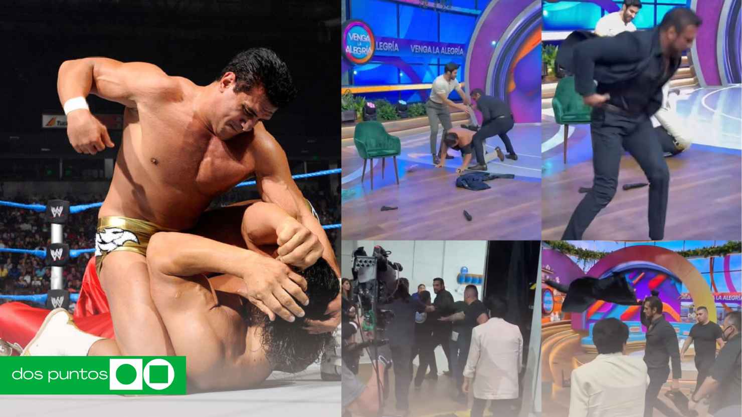 Alberto del Río golpea a producción de Venga La Alegría en vivo.