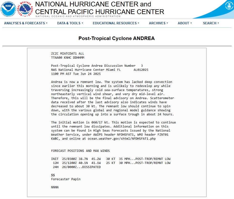La temporada de tormentas, ciclones y huracanes ha llegado, con los riesgos que implica y las afectaciones a las vidas de millones de personas. En el Océano Atlántico se está formando la Tormenta Tropical Andrea, la primera de muchas más.