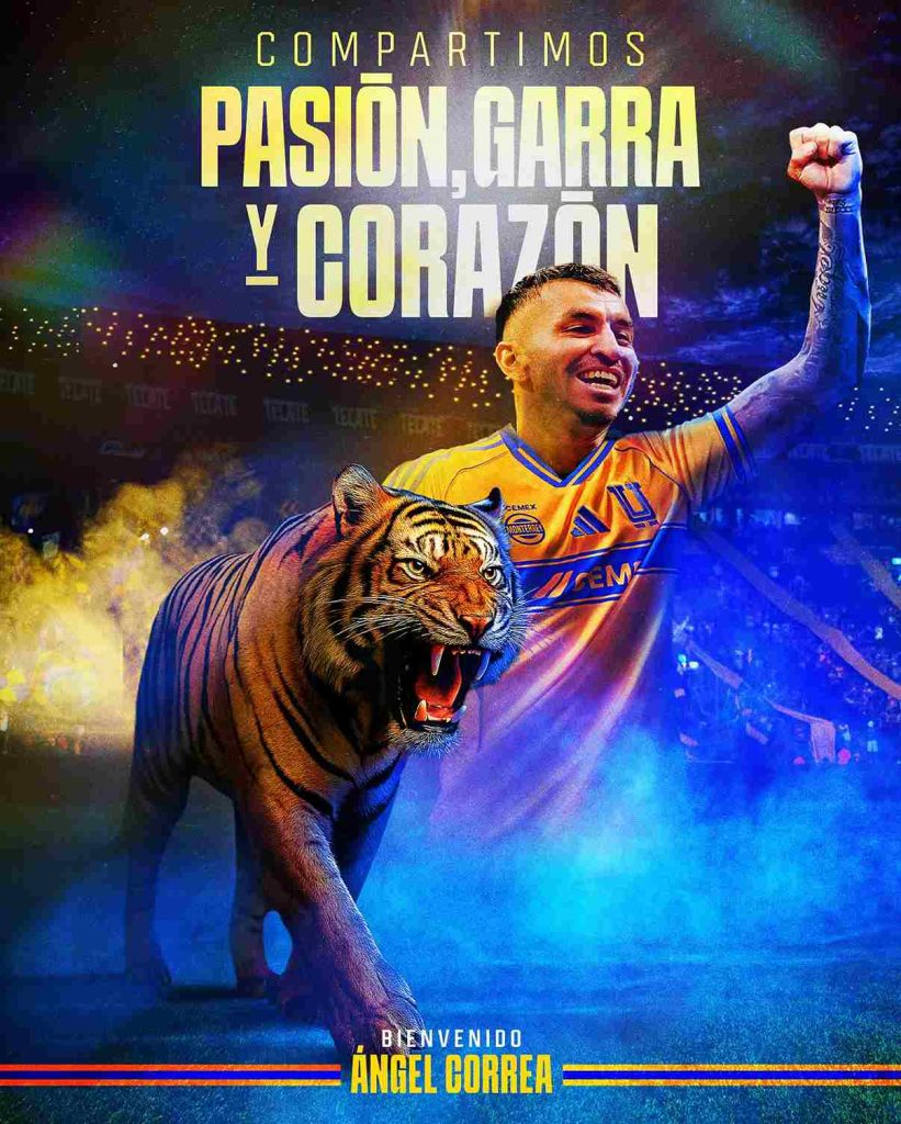 Ángel Correa Tigres, fichaje Tigres 2025, refuerzos Tigres Apertura 2025, Ángel Correa Liga MX, Tigres noticias hoy, Ángel Correa oficial Tigres, refuerzos Liga MX 2025