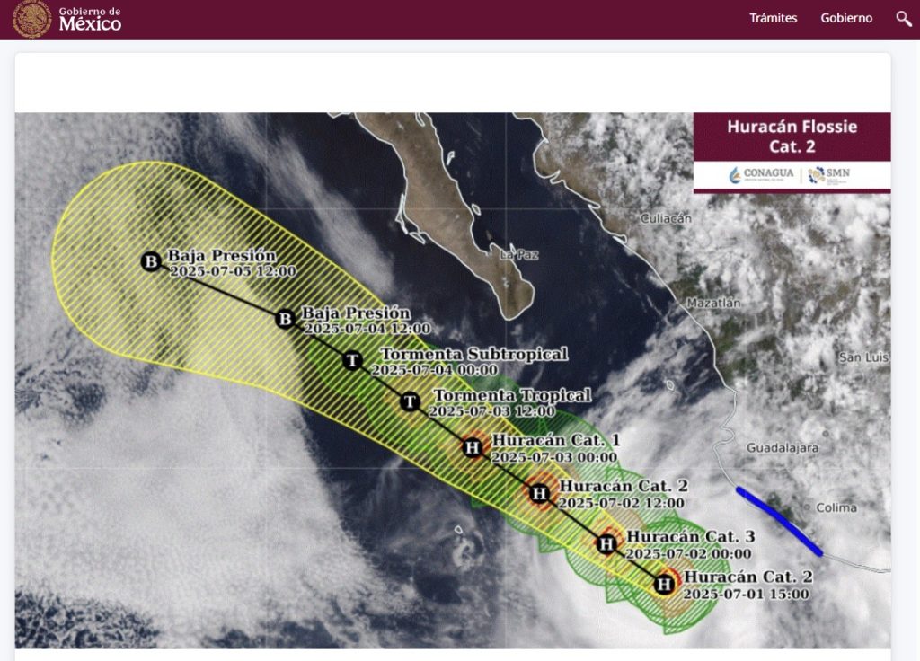 Dependiendo de la parte del país en la que te encuentres el clima podría ser muy diferente, pero en esta temporada de huracanes, a todos nos toca lluvia. El principal culpable de este fenómeno de esto es Huracán “Flossie”, que se encuentra en el Océano Pacifico, causando fuertes lluvias para los territorios Colima y Michoacán. Por lo que te vamos a contar todo sobre lo que recomiendan las autoridades.