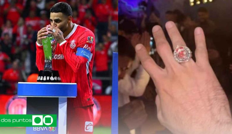 Alexis Vega Toluca, anillo de campeón Vega, regalo Alexis Vega, Toluca detalles título, Alexis Vega generoso, Vega regala anillos, campeón Toluca anillos
