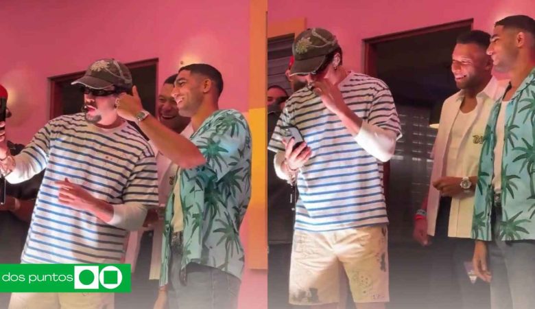 Mbappé Hakimi Bad Bunny, concierto Bad Bunny Puerto Rico, Mbappé vacaciones, futbolistas en Puerto Rico, famosos en show de Bad Bunny