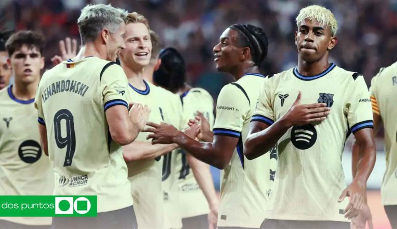 Lamine Yamal, dorsal 10 Barcelona, doblete Yamal, FC Barcelona vs FC Seoul, goleada Barcelona, amistoso Barcelona 2025, Barça 7-3 Seoul, Lamine Yamal goles, pretemporada Barcelona festival de goles.