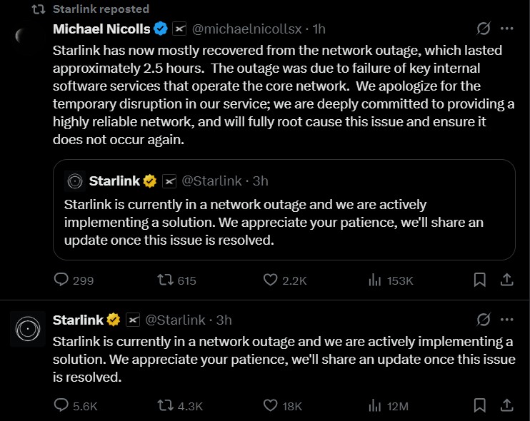 El servicio de internet se está volviendo gradualmente una necesidad, más que un lujo, por lo que tener una conexión estable es una gran prioridad. Una de las opciones que se unen al mercado es "Starlink" de la compañía de Elon Musk, que promete un internet rápido a bajo costo, de satélite y en cualquier lugar del mundo. Salvo hoy, en que el servicio está experimentando fallas, causando criticas en redes sociales.