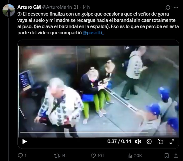 Muchas personas le tienen un gran miedo a las cosas más comunes. Quienes tienen temor a las alturas quizás no quieran viajar en avión; el miedo al mar podría hacer que no te quieras meter al océano, y el miedo a una avería mecánica podría causar que no quieras entrar a un elevador, por temor a que se desplome. Como te podrás dar cuenta, tenemos ejemplos de todo esto y, ayer, la Ciudad de México nos mostró un brutal accidente en la plaza Mitikah, que dejó a dos personas heridas. Esta es la perspectiva del hijo de uno de los afectados:
