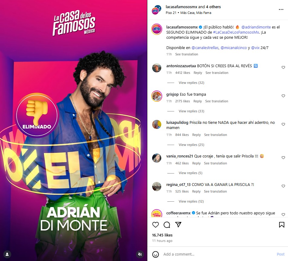 El reality show más emocionante de México, que une el drama, controversia y una gran broma con las mayores figuras del espectáculo del país. Ya que el programa está entrando en su tercera semana, ha llegado la hora de revelar ¿Quién salió de La Casa de los Famosos? : Adrián Di Monte. Esta es su historia, cómo se volvió famoso y la respuesta de las redes sociales a su salida.