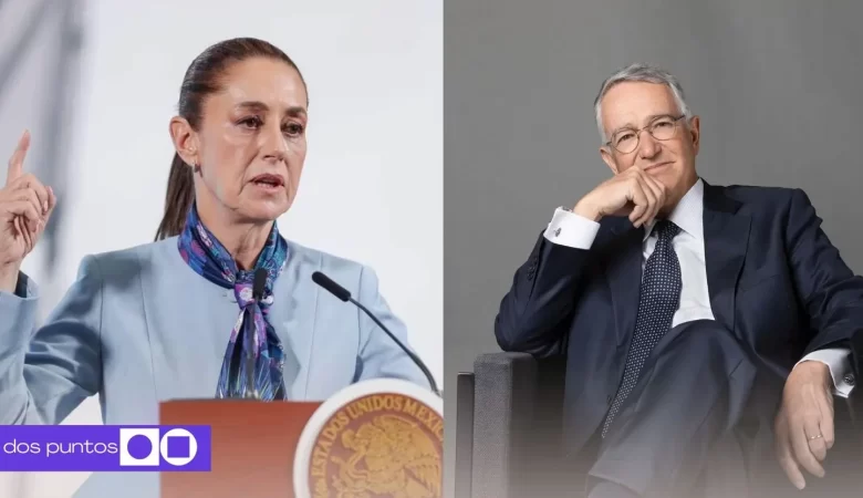 Claudia Sheinbaum Ricardo Salinas, Ricardo Salinas, Claudia Sheinbaum, mesa de negociación, Salinas, dos puntos punto media