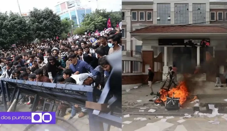 Nepal, Katmandú, Protestas, Jhala Nath Khanal, dos puntos punto media