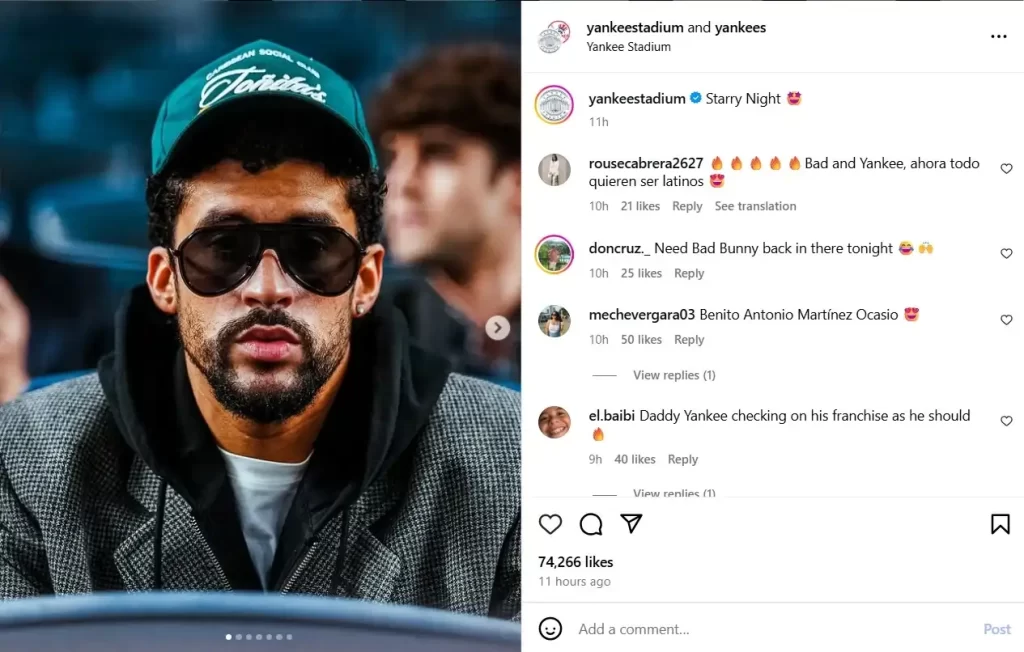 El artista puertorriqueño se volvió tendencia en las redes sociales, esta vez no por su aparición en el Super Bowl. A Bad Bunny lo coronó la revista Billboard por ser el mejor artista latino y número 1 en el mundo e hizo revuelo por su aparición en un juego de béisbol. Estos son los motivos por los que se le dio este honor, qué otros artistas se encuentran en este ranking, y los videos icónicos que tuvo en este partido de los Yankees de Nueva York contra los Blue Jays de Toronto.