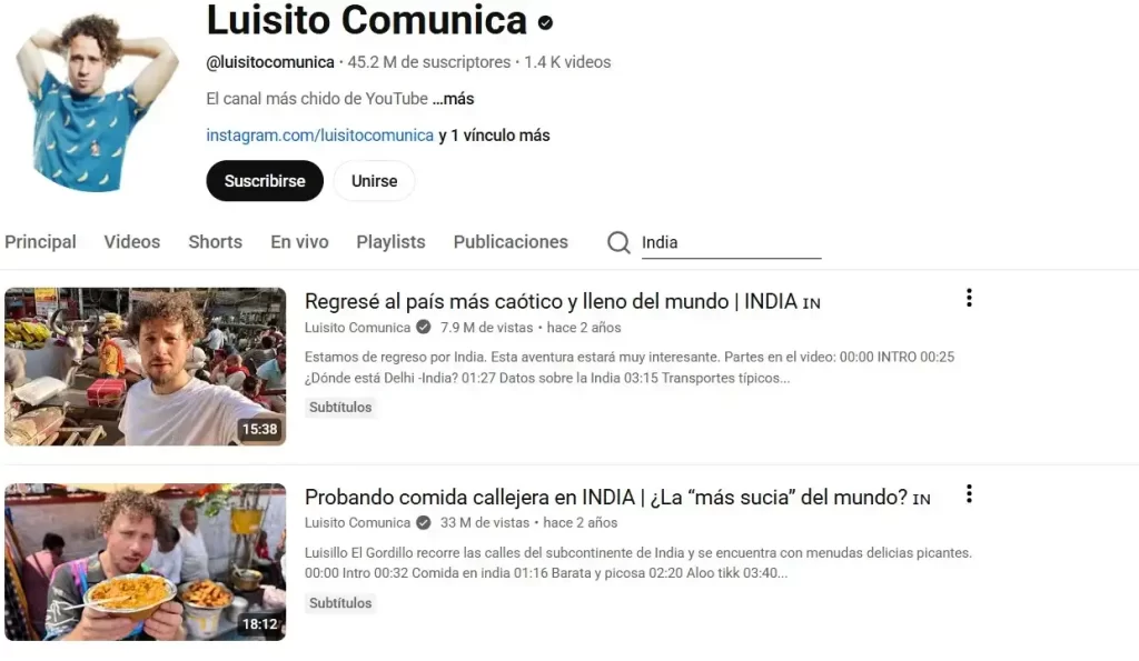 Viajar alrededor del mundo es bastante costoso, sin mencionar que consume mucho tiempo, un recurso que no todos tienen para darse el gusto, por eso existen tantos canales de YouTube en donde personalidades se desplazan a lugares remotos y crean contenido allí. Uno de los más populares es Luisito Comunica que se volvió viral por el video donde llora porque no consiguió su visa para visitar la India y asistir al festival “de la caca de vaca”. Si no estás enterado, en dos puntos te explicamos lo que sucedió:
