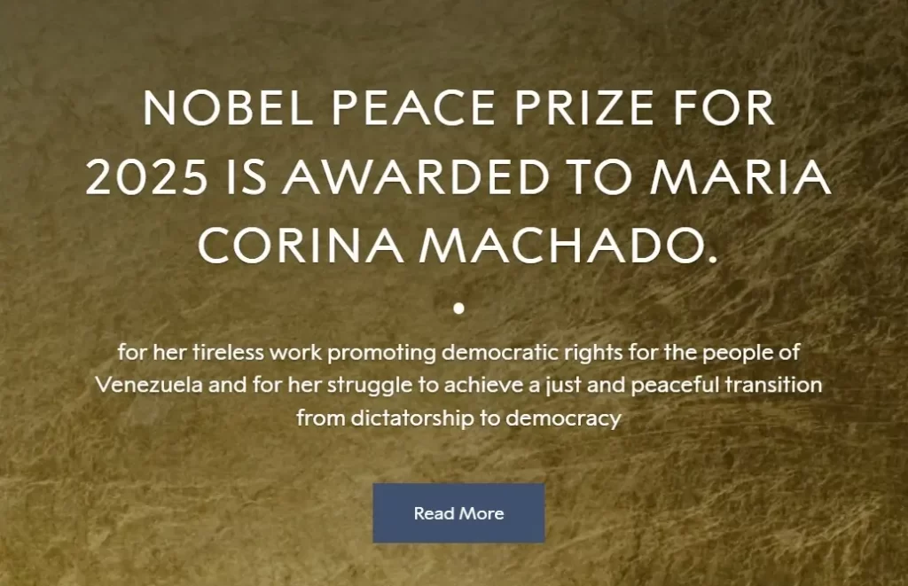En un mundo donde parece que cada día hay una nueva guerra y en el cual vemos a líderes globales utilizando retórica agresiva e imperialista, es más importante que nunca abogar por la resolución de conflictos. Esto es lo que celebra el Premio Nobel de la Paz y este 2025 María Corina Machado de Venezuela consiguió este honor. Sin embargo, a pesar de sus esfuerzos, muchas personas en el mundo están en desacuerdo con la decisión y criticaron al galardón y sus organizadores. Nosotros te explicamos porqué
