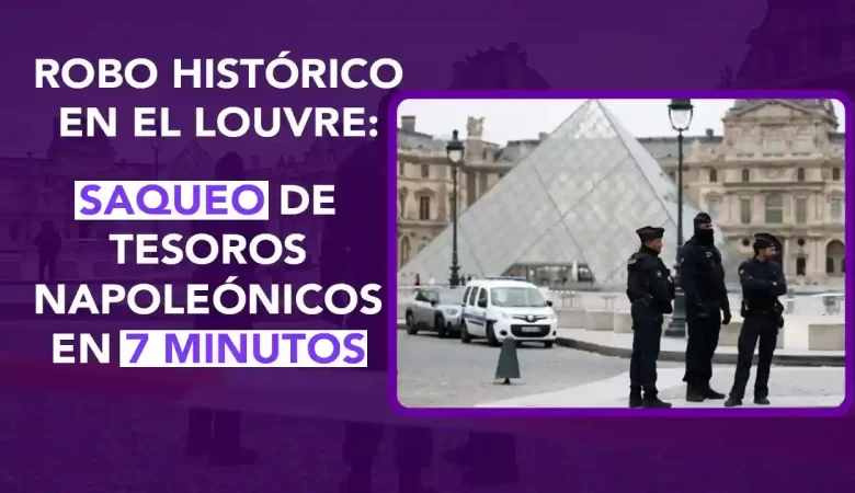 Robo Museo de Louvre, Joyas Napoleónicas, Galerie d’Apollon, Emmanuel Macron, Montacargas Louvre, Corona de la Emperatriz Eugenia, Lupin, Museo de Louvre París, Robo sin violencia, 9 piezas históricas, París, Francia, Montacargas