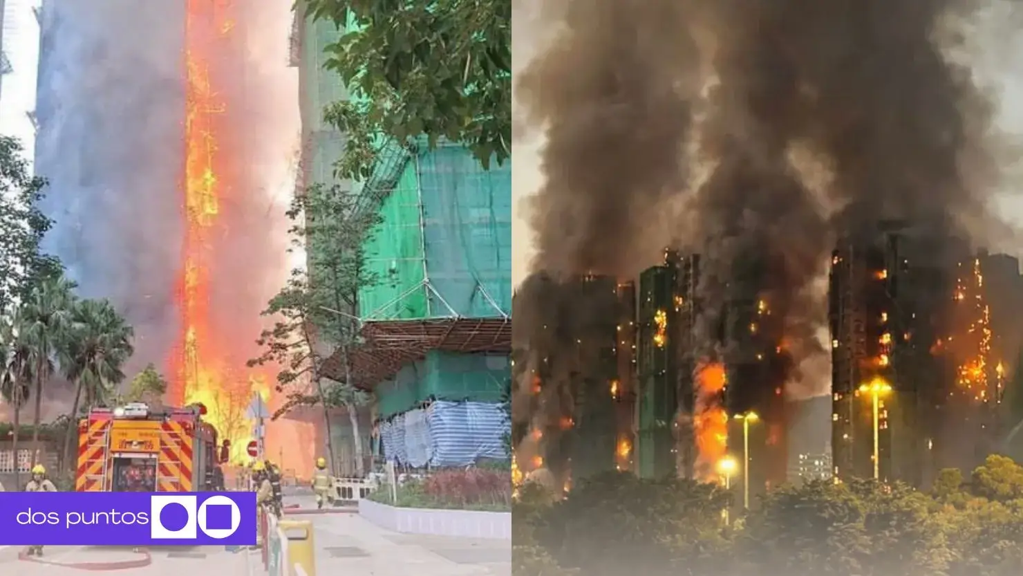 Hong Kong, Hong Kong incendio, Hong Kong Incendio 2025, Incendio Tai Po, Tai Po Hong Kong, dos puntos, dos puntos media