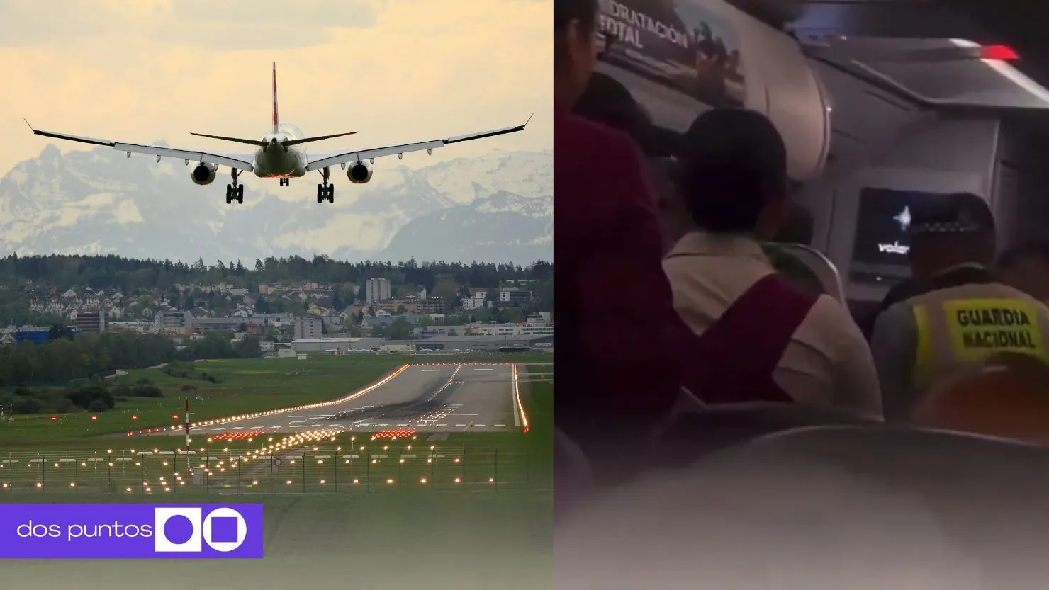 Volaris aterrizaje de emergencia, amenaza de bomba, pasajero disruptivo, aeropuerto monterrey, vuelo volaris, dos puntos, dospuntos