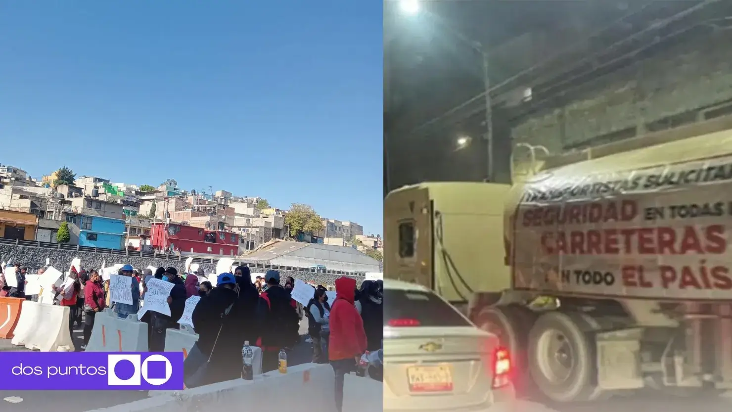 mega bloqueo, mega bloqueo puebla, mega bloqueo 24 de noviembre, mega bloqueo transportistas, mega bloqueo transportistas pubela, dos puntos, dospuntos