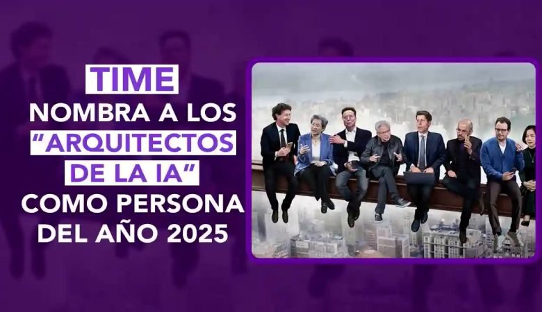 inteligencia artificial 2025, Time Persona del Año IA, Architects of AI Time 2025, líderes IA 2025, Mark Zuckerberg IA, Elon Musk IA, Sam Altman OpenAI, Jensen Huang Nvidia, Demis Hassabis DeepMind, Fei-Fei Li IA, Dario Amodei Anthropic, Lisa Su AMD, impacto de la IA, avances inteligencia artificial, riesgos y ética IA, tecnologías de IA, herramientas IA 2025, debate sobre IA, regulación de IA, AI Person of the Year 2025, revista Time, dos puntos punto media