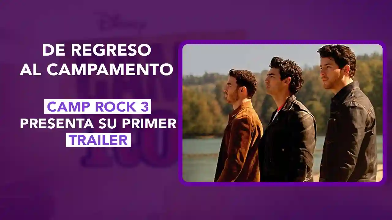 Camp Rock 3, Jonas Brothers, Demi Lovato, Disney Plus, teaser trailer, Connect 3, Liamani Segura, Malachi Barton, Lumi Pollak, Hudson Stone, Casey Trotter, abril del próximo año, película musical, nuevos talentos, streaming, Disney Channel, regreso, 17 años después, productora ejecutiva, Kevin Jonas, Joe Jonas, Nick Jonas, dos puntos punto media