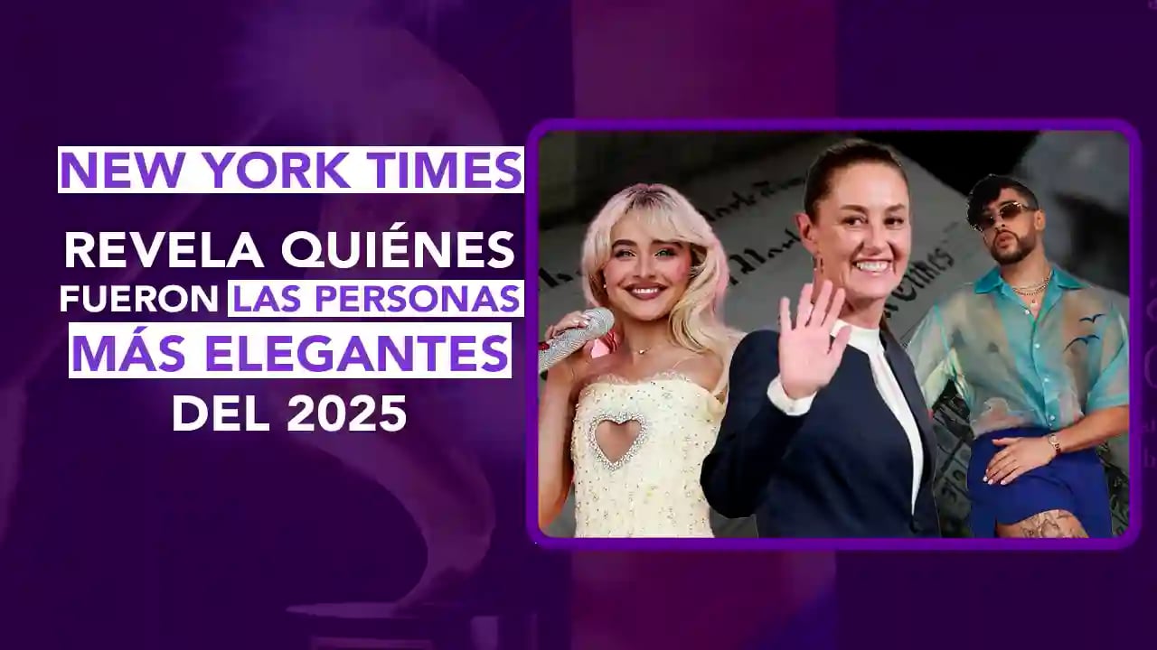New York Times personas más elegantes 2025, Claudia Sheinbaum estilo indígena, Bad Bunny moda 2025, ASAP Rocky estilo, Sabrina Carpenter look, Rosalía tendencias, Timothée Chalamet moda, Carlos Alcaraz estilo, Shohei Ohtani moda, West Village Girl aesthetic, Papa León XIV estilo, Melania Trump moda 2025, personajes ficticios moda, Erewhon smoothie trend, Labubu Naomi Osaka, Kendrick Lamar estilo, Jennifer Lawrence moda, dos puntos punto media