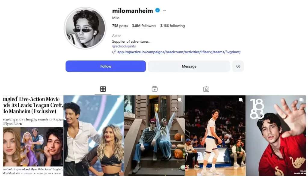 Disney, como compañía, tiene un talento excelente para balancear nuevos proyectos con aquellos que estimulan nuestros sentimientos de nostalgia por sus películas y series que marcaron nuestra infancia. Ahora decidieron darle una oportunidad a uno de sus talentos más recientes de aparecer en una de sus próximas cintas que promete bastante, se trata de Milo Manheim, que saldrá en el remake Live Action de “Enredados”, junto con Teagan Croft, en una de las producciones más esperadas. En dos puntos te contamos todo lo que tienes que saber del actor y lo que se rumora de esta historia: