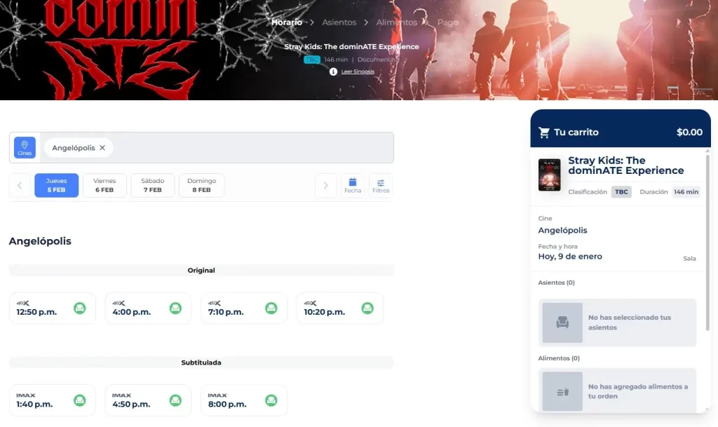 Corea del Sur invadió el mundo con su música y en los últimos años sus grupos se convirtieron en algunos de los más taquilleros y populares de todos los tiempos, como BTS que consiguió crear una audiencia global o BLACKPINK. Una de las agrupaciones más conocidas es Stray Kids, que ahora regresa con una película documental “domiNATE Experience” cuya preventa ya comenzó para Cinépolis y otras franquicias. En dos puntos te contamos todo lo que tienes que saber para que no te quedes sin boletos: