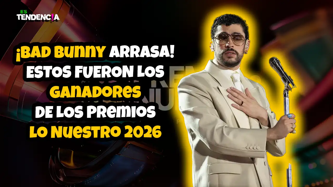 Es tendencia; dospuntos.media; dospuntos media; espectáculos; podcast de tendencias; Premios Lo Nuestro 2026; Bad Bunny; Ganadores Premio Lo Nuestro; Bad Bunny Premios Lo Nuestro; Karol G Artista Femenina; Carín León Regional Mexicano; Música Latina 2026; Alfombra Magenta 2026; Resumen Premios Lo Nuestro; noticias entretenimiento música; Yuridia y Majo Aguilar Brujería.