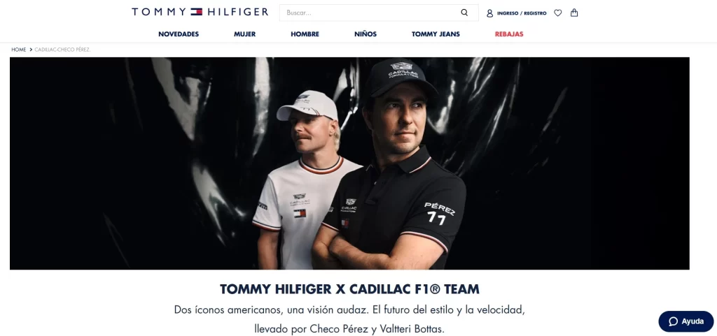 El mundo del deporte va más allá del campo y de los jugadores, detrás de ellos existe un universo entero de mercancía y objetos de coleccionista para aquellos para quienes su equipo favorito se vuelve una parte importante de sus vidas. Ahora, una nueva colaboración une a dos grandes marcas, se trata de Tommy Hilfiger y Cadillac F1, los cuales traen ropa exclusiva con el Checo Pérez como modelo y muchas sorpresas más. En dos puntos te explicamos cómo conseguir el tuyo y qué tipos de prendas estarán disponibles: