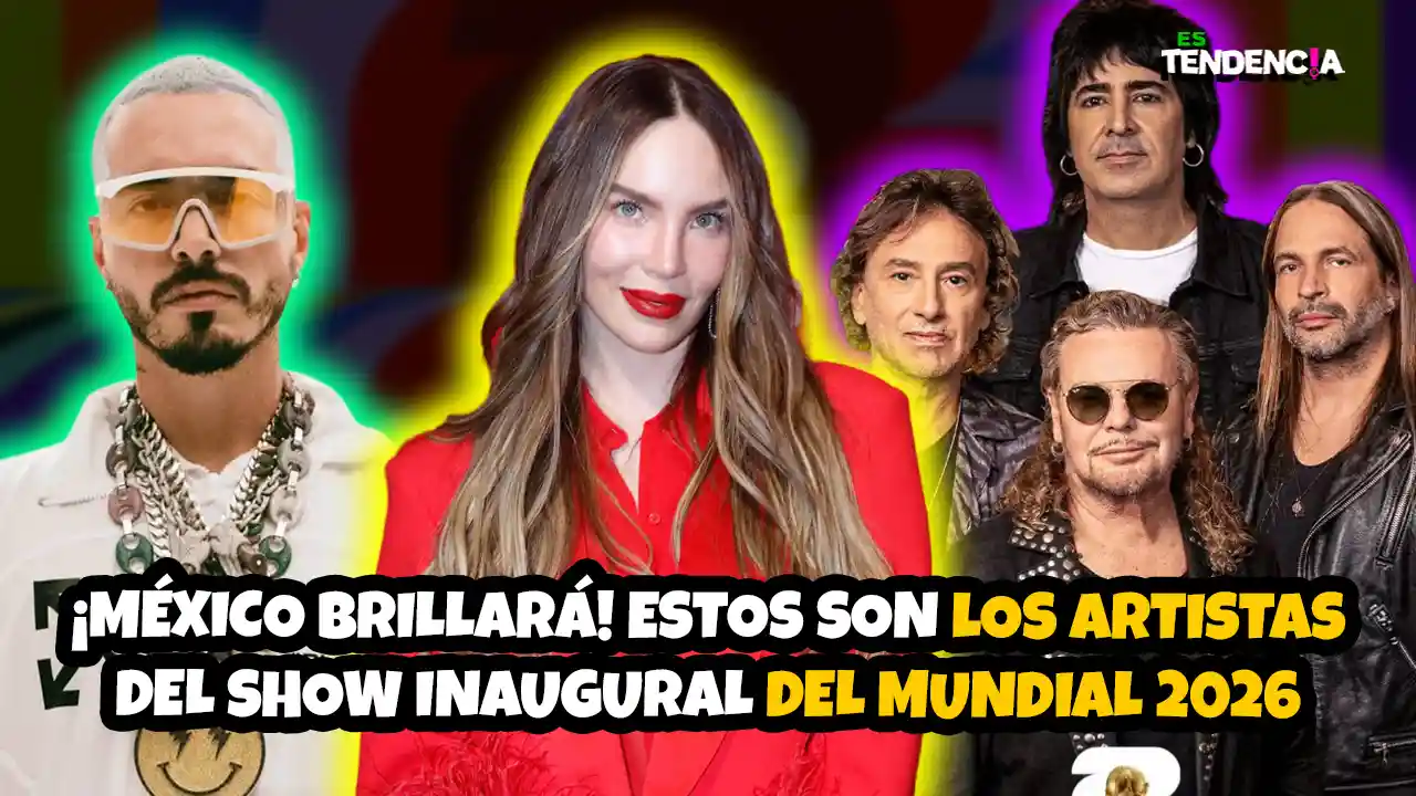 Es tendencia; dospuntos.media; dospuntos media; espectáculos; podcast de tendencias; artistas inauguración FIFA 2026 México; Mundial 2026 show inaugural artistas; Belinda Mundial 2026; Maná inauguración Mundial; J Balvin FIFA 2026 México; Los Ángeles Azules Mundial 2026; Alejandro Fernández inauguración Mundial; Tyla FIFA 2026 ceremonia; Estadio Azteca inauguración Mundial 2026; Es Tendencia FIFA 2026 artistas; ceremonia apertura Mundial México; artistas confirmados FIFA 2026; concierto inaugural Copa Mundial 2026; FIFA 2026 México espectáculo musical; lineup inauguración Mundial 2026 México