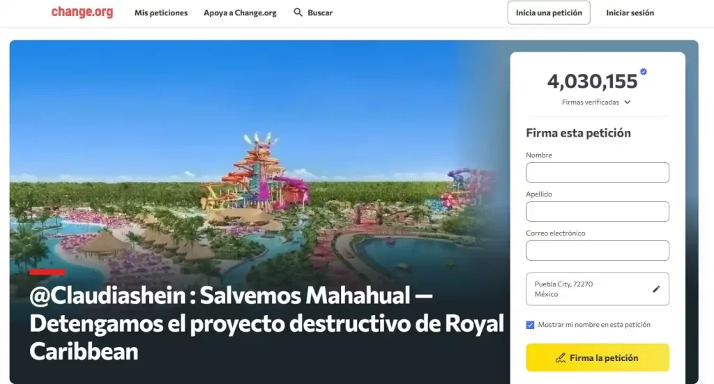 En lo que se trata del medio ambiente y de su conservación, hay una búsqueda por un balance, nuevos proyectos que surgen deben tener planes en acción para contener cualquier daño a la naturaleza. Para los habitantes de Quintana Roo la situación no resultó de esta manera, eso por la construcción del parque “Perfect Day” por parte de Royal Caribbean en la playa de Mahahual, para lo que empezaron a recolectar firmas. En dos puntos te contamos cómo involucraron a la presidenta Claudia Sheinbaum en la controversia, la caída en picada de las acciones de la empresa y muchos detalles más.