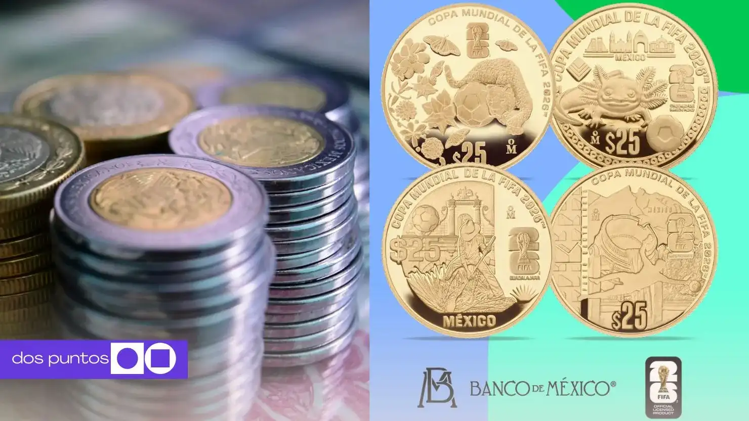 Monedas conmemorativas, mundial 2026, monedas conmemorativas mundial 2026, banxico monedas conmemorativas, monedas mundial, dos puntos, dospuntos