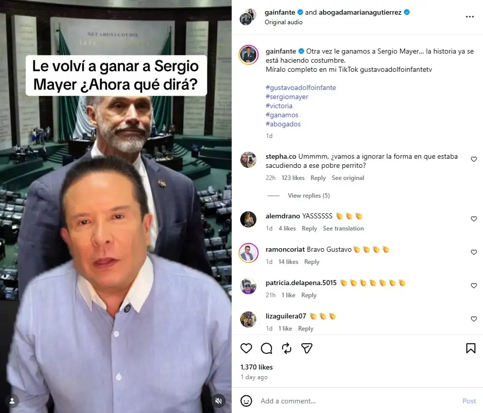 En la mayoría de las ocasiones, un proceso legal trata de algo bastante aburrido y no de un tema que le interese al público general, la mejor manera de hacerlo interesante es cuando lo ligas a un conflicto masivo con las estrellas. El día de hoy traemos la resolución de la pelea que detonó una demanda entre Sergio Mayer (el político) y Gustavo Adolfo Infante (conductor y periodista), en la que se jugaba un pago de millones de dólares. En dos puntos te contamos todo lo que sabemos de la decisión que tomó el juez, si hay una posibilidad de que siga la batalla y lo que significa para cada uno de los involucrados.
