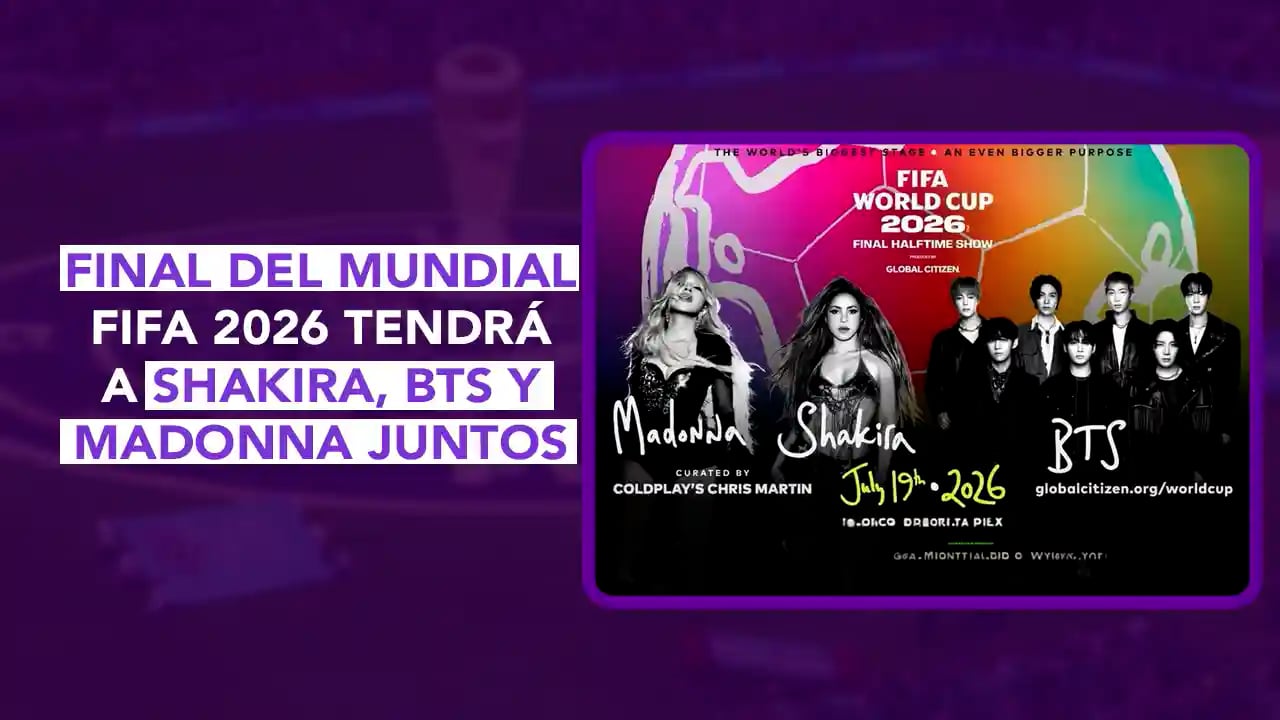 Dos News; dospuntos.media; dospuntos punto media; Juan Carlos Valerio; Lady Salazar; chismecito; Mexico; Mexico magico; podcast; noticias; Shakira Mundial 2026; BTS final Mundial 2026; Madonna Mundial 2026; halftime show FIFA 2026; show medio tiempo final Mundial; BTS Shakira Madonna juntos; FIFA confirma artistas final Mundial; Mundial 2026 espectáculo histórico; Shakira Waka Waka Mundial 2026; BTS FIFA 2026; Madonna halftime show futbol; final Copa del Mundo 2026 artistas; Chris Martin FIFA Mundial; show estilo Super Bowl Mundial; Dos News Mundial 2026