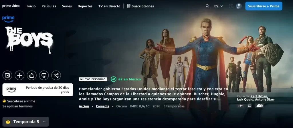 Una de las series más exitosas de los últimos años está llegando a su fin, pero no se podía ir sin un evento especial para conmemorar la ocasión y regalarle una memoria inolvidable a sus grandes fans. Se trata de The Boys, la serie de Amazon Video que estrenará el capítulo final de la temporada 5 este miércoles 20 de mayo y que tendrá una función especial en la pantalla grande de Cinépolis. En dos puntos te contamos todo lo que tienes que saber para poder ver el lanzamiento sin spoilers, dónde conseguir tus entradas para el evento especial en cines y la posibilidad de que veamos más contenido en el futuro.