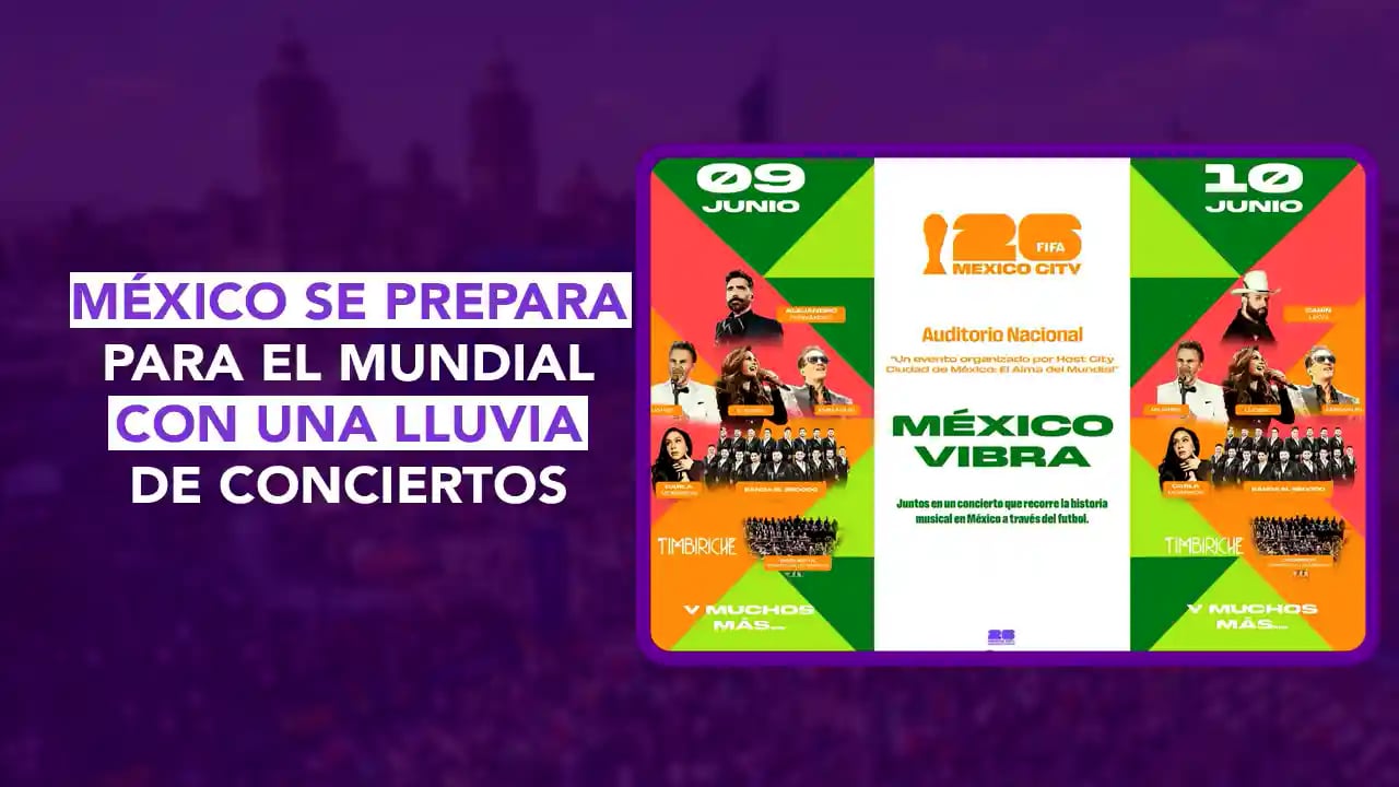 Dos News; dospuntos.media; dospuntos punto media; Juan Carlos Valerio; Lady Salazar; chismecito; Mexico; Mexico magico; podcast; noticias; conciertos Mundial 2026 México; Mundial 2026 artistas confirmados; Shakira Mundial 2026; inauguración Mundial México; FIFA conciertos México; Belinda Mundial 2026; Los Ángeles Azules Mundial 2026; Alejandro Fernández Mundial; Countdown Concert FIFA; artistas Mundial 2026; ceremonia inaugural Mundial México; Dos News Mundial 2026; conciertos FIFA México; canción oficial Mundial 2026; Shakira Dai Dai; eventos Mundial México; futbol y música Mundial 2026; inauguración Estadio Ciudad de México; espectáculos Mundial FIFA; noticias Mundial 2026.