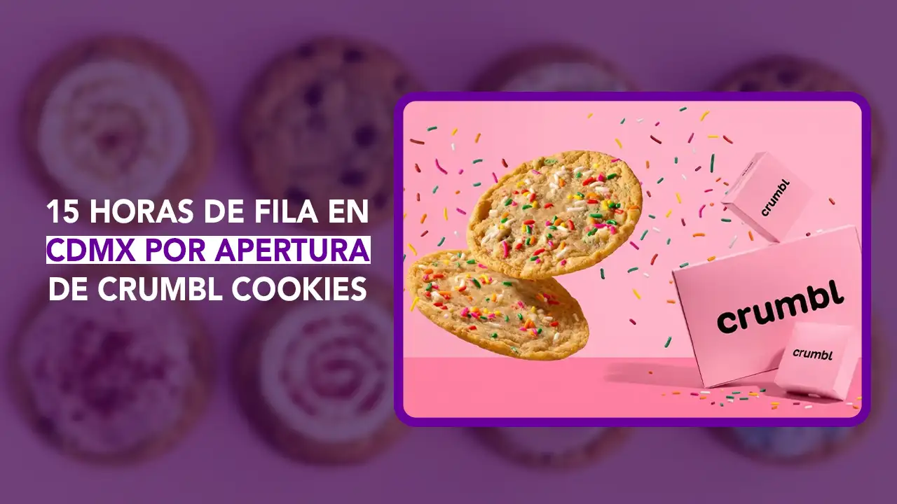 Dos Puntos; Dos News; dospuntos.media; dos puntos punto media; Juan Carlos Valerio; Leidy Salazar; Crumbl Cookies primera sucursal Mexico; Filas de 15 horas por galletas CDMX; Apertura Crumbl Cookies colonia Roma; Precio Crumbl Cookies Mexico 89 pesos; Galletas virales de internet TikTok; Mexico Magico jovenes hacen fila; Tendencias de repostería y postres 2026; Noticias de gastronomía y tendencias dospuntos; Locura por galletas estadounidenses en CDMX.