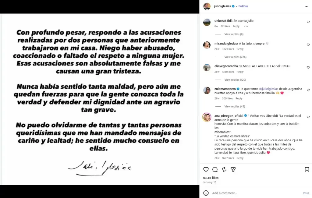 La reputación es un tema bastante serio, por un nombre u otro, resulta importante mantenerla para cualquier persona, incluso hay leyes que hacen referencia a esto. Por eso hay personas que harán lo que sea para mantener este prestigio intacto, lo cual incluye a figuras importantes en el mundo de los espectáculos. En esta ocasión vamos a mencionar al cantante Julio Iglesias, que luego de su problema con la ley en enero, levantó una demanda contra Yolanda Díaz, ministra de Trabajo y vicepresidenta de España, por sus declaraciones. En dos puntos te contamos todo lo que sabemos de este caso tan extraño, lo que dijo a la servidora pública al respecto y las reacciones que está causando en las redes sociales.