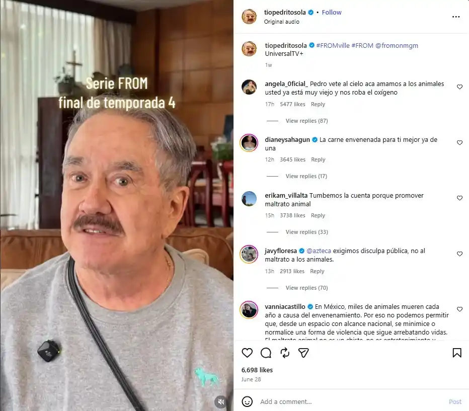 Las mascotas forman una parte importante de las vidas de las personas y en los últimos años estamos viendo una explosión de individuos que tratan a sus animales como a miembros de la familia. Incluso si esa práctica parece inocente, hay quienes no están de acuerdo, el ejemplo más reciente está en Pedro Sola, conductor de Ventaneando, que habló de su odio por los perros en espacios públicos e incitó al maltrato animal. En dos puntos te contamos todo lo que sabemos sobre sus declaraciones tan controvertidas, si esto constituye un crimen y las diferentes reacciones que causó en los medios.