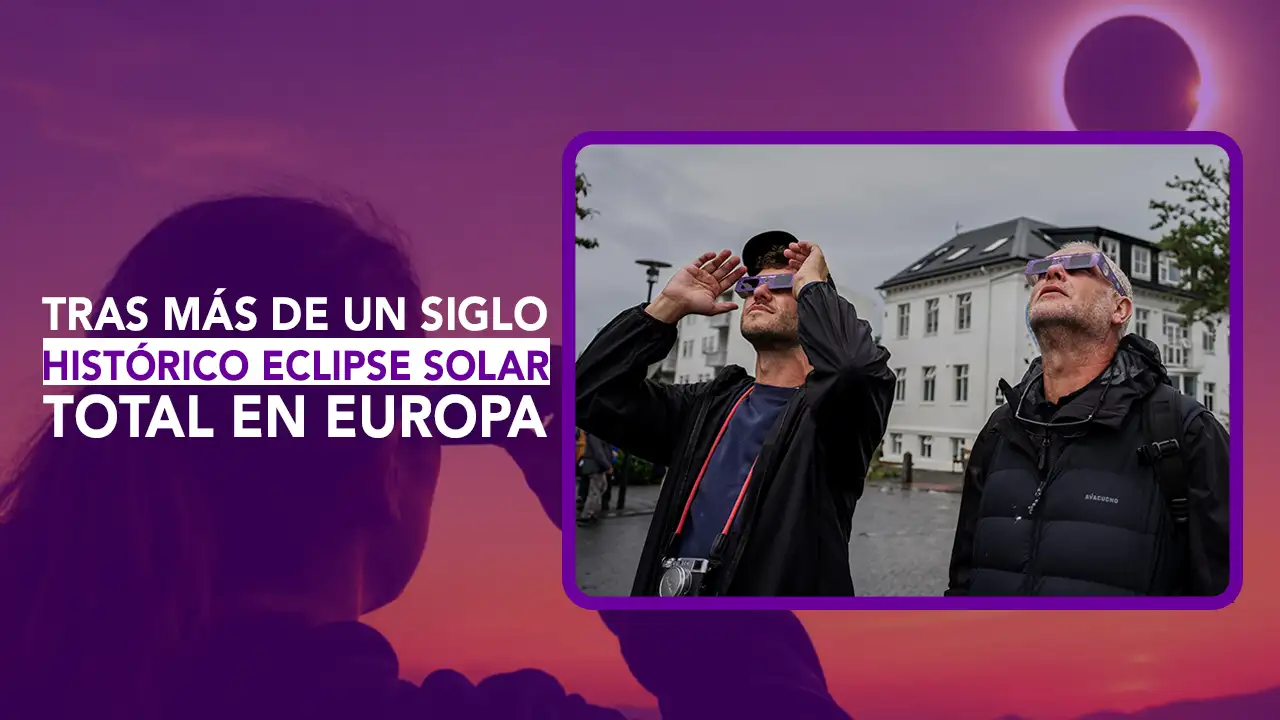 Dos Puntos; Dos News; dospuntos.media; dos puntos punto media; Juan Carlos Valerio; Leidy Salazar; Eclipse solar total España e Islandia 2026; El dia se convierte en noche eclipse solar; Fenomeno astronómico eclipse total de sol; Eclipse solar en Groenlandia Rusia y Portugal; Fotos y videos del eclipse solar en España; Duracion eclipse solar Islandia 2 minutos; Eventos astronomicos e historia de la ciencia; Noticias de ciencia y naturaleza dospuntos media.