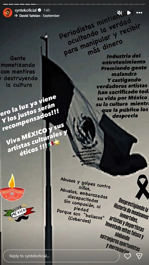 Por lo general, la actitud de los famosos no tiene nada que ver con su popularidad. En especial, aquellos que están entrenados de manera actoral pueden engraciarse con el público. A pesar de que en privado resultan muy diferentes a como se dejan ver ante las cámaras. Eso puede llevar a problemas y controversias cuando se revela ante el público esta faceta. La polémica más reciente de Aleks Syntek está relacionada con esto, ya que luego de su presentación del 15 de septiembre, amenaza con irse de México. En dos puntos te contamos todo lo que sabemos del concierto que inició todo, las razones por las que el público lo comenzó a abuchear. Además de las declaraciones que realizó poco después por medio de sus redes sociales. 
