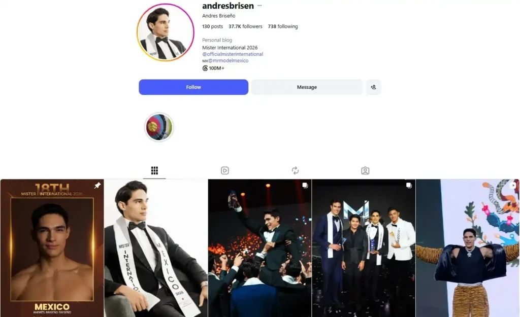 En la actualidad existen miles de maneras de volverse famoso. Convertirse en una figura llamativa del deporte, un comediante famoso y un influencer son solo algunas cuestiones. Aunque, en realidad, cualquier logro importante o noticia sobre ti puede convertirte en un icono. Un gran ejemplo de esto lo vemos con el modelo Andrés Briseño, que en 2026 le dio a México su primera victoria en el certamen Mister International 2026. En dos puntos te contamos todo lo que sabemos de esta competencia, la reacción de los concursantes y los jueces, además de un análisis de por qué este evento en particular no recibe la misma atención que la versión femenina, que provocó mucha polémica.