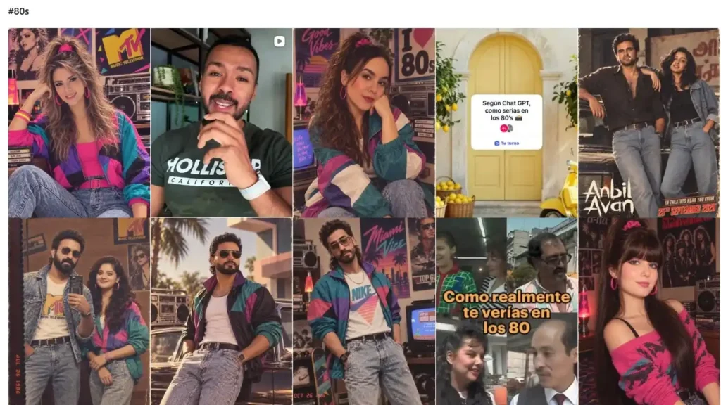 Cada día, una nueva tendencia se vuelve viral y, si nos unimos, nos permite encontrar nuevas formas de expresión. Entre los ejemplos más recientes encontramos aquellos que ocupan las tecnologías emergentes. Con el alza de la edición por medio de IA, resulta más accesible hacer fotos con temáticas espectaculares. Por eso nos preguntamos hoy: ¿cómo y qué prompt usar para crear una foto del trend de los 80s? En dos puntos te contamos todo lo que sabemos de los elementos que debe tener tu foto, el origen de los atuendos y la estetica. Así como algunos ejemplos de los textos y plataformas que puedes usar para compartir este momento con tus seguidores en internet.