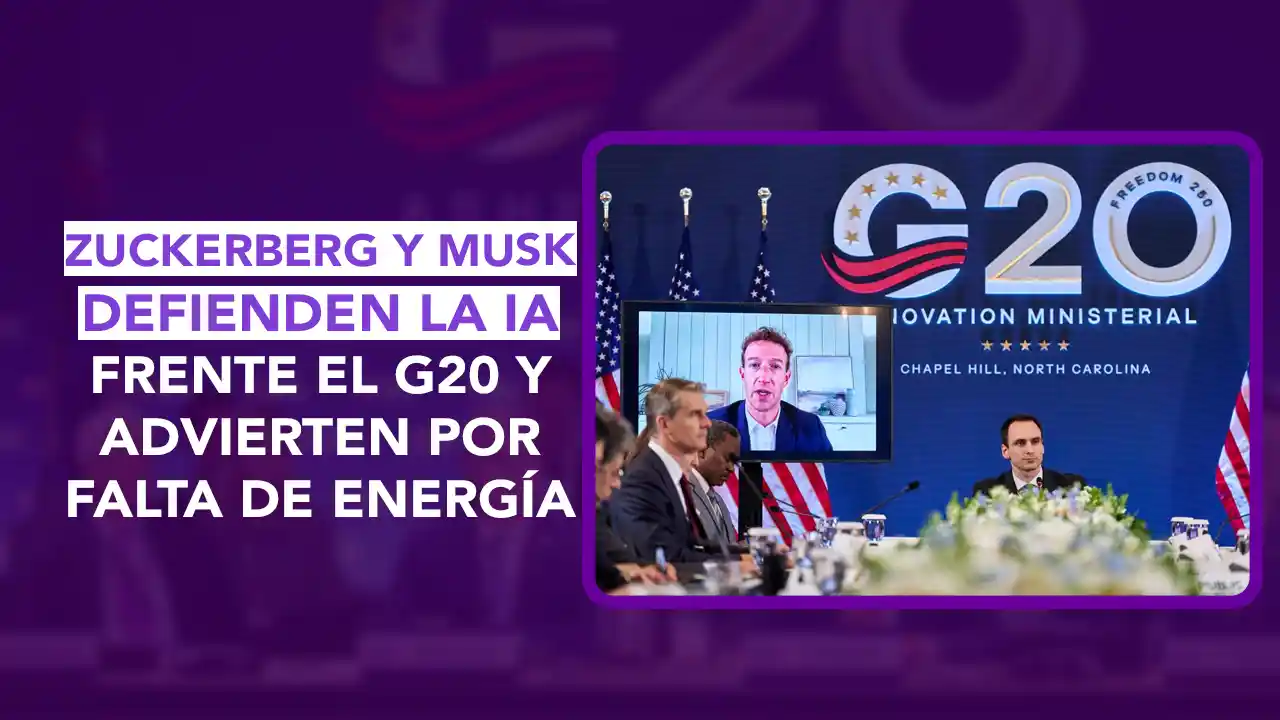 En este episodio de Dos News hablamos del debate que genera la expansión de la Inteligencia Artificial a nivel mundial. Durante la reunión de ministros de Tecnología del G20 en Carolina del Norte, Mark Zuckerberg y Elon Musk defendieron la construcción de más centros de datos para impulsar el desarrollo de esta tecnología