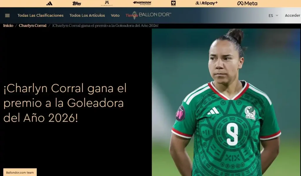 Ayer, la historia del deporte mexicano cruzó una frontera inexplorada durante la gala celebrada en París. La destacada delantera Charlyn Corral ganó el Balón de Oro femenil, un hito absoluto que sacudió los cimientos del fútbol internacional. Nadie anticipaba tal consagración para una jugadora tricolor en esa prestigiosa alfombra roja. Con una impresionante producción de goles durante la temporada reciente, la atacante superó a las principales figuras europeas y desató una ola inmediata de celebración nacional. Los aficionados celebraron el triunfo histórico mientras los analistas comenzaron a debatir sobre el alcance definitivo de esta hazaña. Sigue leyendo para conocer todos los detalles de la premiación.