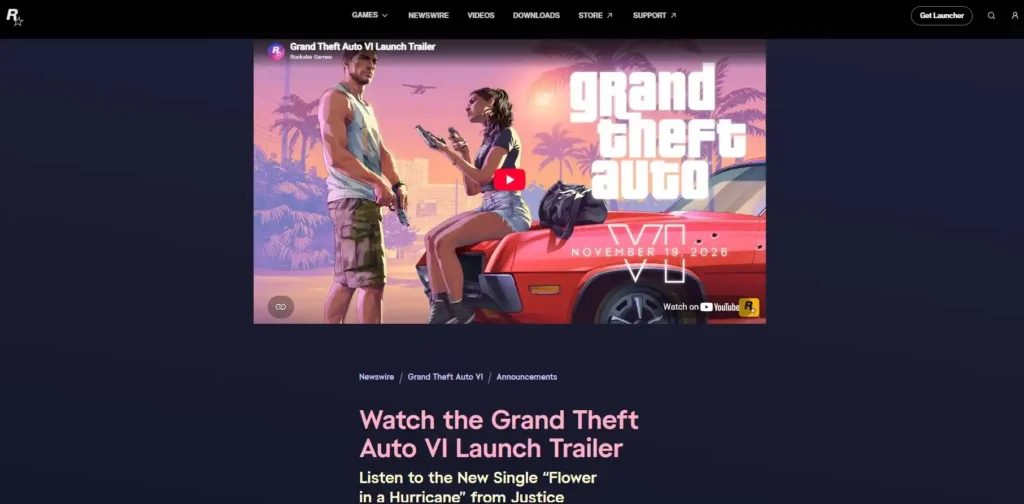 Los videojuegos se están convirtiendo en uno de los medios de entretenimiento más populares. A pesar de que resulta difícil de creer, las pruebas están allí. Nunca antes en la historia una presentación de este medio había causado tanto caos. Nos referimos a GTA 6, de Rockstar Games, que acaba de publicar un nuevo tráiler oficial con fecha de lanzamiento y precio incluidos. En dos puntos te contamos todo lo que sabemos de este fenómeno y todos los secretos que revela: los artistas increíbles que están detrás de la música de este nuevo estreno, así como la actualización sobre las filtraciones que amenazaban con demorar o cancelar el proyecto.