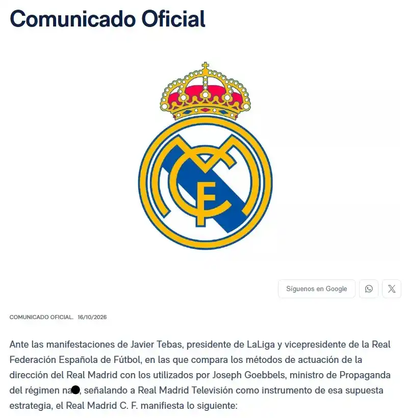 El deporte es un tema serio. En muchos niveles, tiene aportaciones económicas grandes para una nación, a la par que fomenta un espíritu nacional y, claro, resulta muy entretenido para el público. Por estas y más razones, los ejecutivos encargados de mantenerlo siempre son apasionados. Hay ocasiones en las que esto puede llegar muy lejos. Eso es lo que estamos viendo en el caso de Javier Tebas, de quien el Real Madrid y el CSD (Consejo Superior de Deportes) piden su renuncia por una comparación inapropiada que realizó. En dos puntos te contamos el origen de las tensiones, así como la figura histórica que invocó el presidente de La Liga para describir a sus rivales.