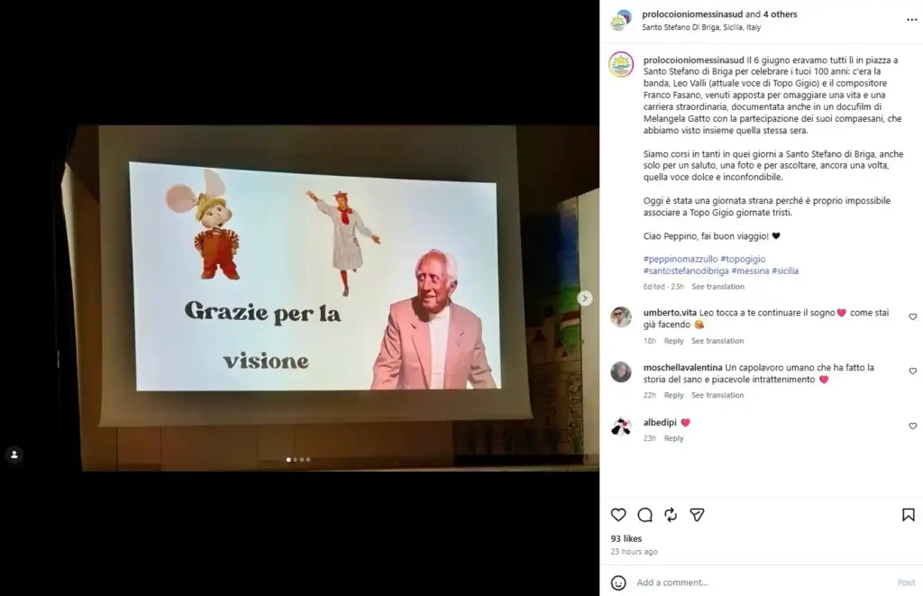 Hay muchas diferencias entre el entretenimiento animado y el llamado “Live Action”. Quizás la más importante está en los realizadores. Si cambias de actor a mitad de película o de serie, todo el mundo se dará cuenta. Mientras que los intérpretes de doblaje ofrecen mayores posibilidades de realizar cambios de último momento. Eso sí, hay voces que solo se pueden describir como irremplazables. Ese es el caso de Peppino Mazzullo, el actor de voz de Topo Gigio, de quien acaba de salir la noticia de su muerte. En dos puntos te contamos todo lo que sabemos de este caso, como que, a pesar de que es italiano, su voz llegó a México y la historia de este personaje icónico, así como los numerosos tributos a su persona.