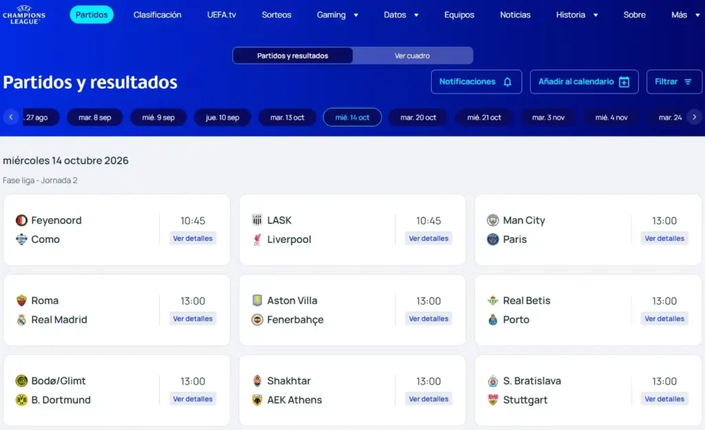 En cualquier momento, hay una buena variedad de ligas y torneos que se están disputando. Tantos que incluso los mayores fans del deporte tienen que ser selectivos sobre dónde invierten su tiempo. De ahí las discusiones sobre quiénes son los mejores y si vale la pena verlos. Ahora estamos en los inicios de uno de los mejores ejemplos de fútbol en el mundo. Se trata de la UEFA Champions League 2026, además de cómo y cuándo ver los partidos que se avecinan. En dos puntos te contamos todo lo que sabemos de los horarios y fechas de transmisión, así como de los favoritos para llevarse la copa a casa.